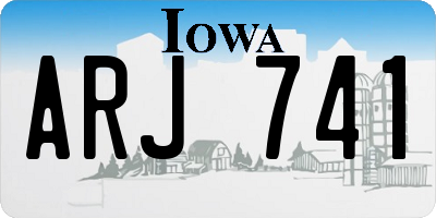 IA license plate ARJ741