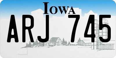 IA license plate ARJ745