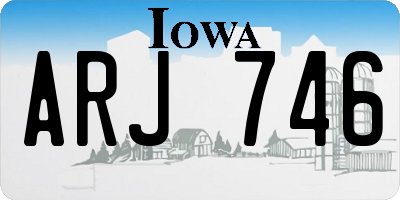 IA license plate ARJ746