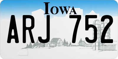IA license plate ARJ752