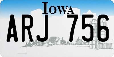 IA license plate ARJ756