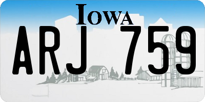 IA license plate ARJ759