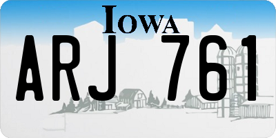 IA license plate ARJ761