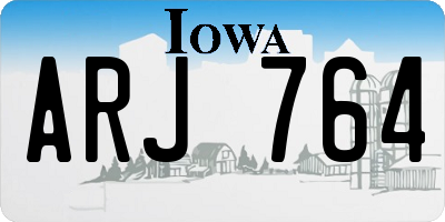 IA license plate ARJ764