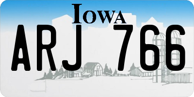 IA license plate ARJ766
