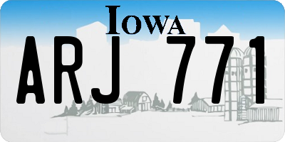 IA license plate ARJ771