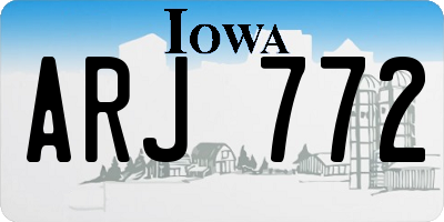 IA license plate ARJ772