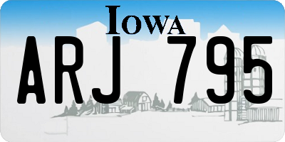 IA license plate ARJ795