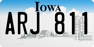 IA license plate ARJ811