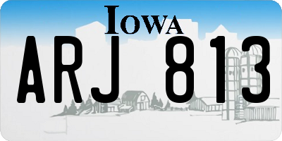 IA license plate ARJ813