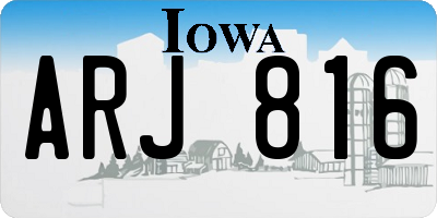 IA license plate ARJ816