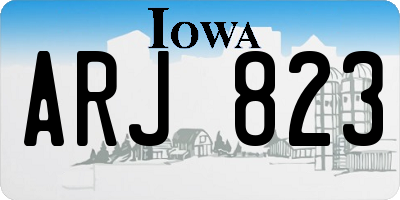 IA license plate ARJ823