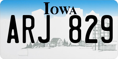 IA license plate ARJ829
