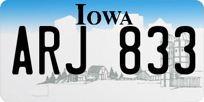 IA license plate ARJ833