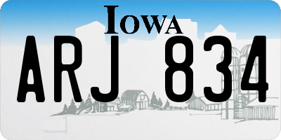 IA license plate ARJ834