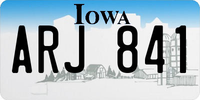 IA license plate ARJ841