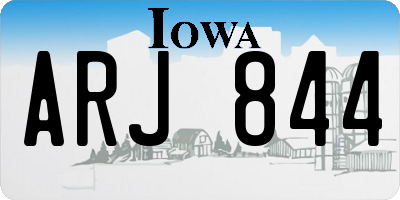 IA license plate ARJ844