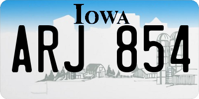 IA license plate ARJ854