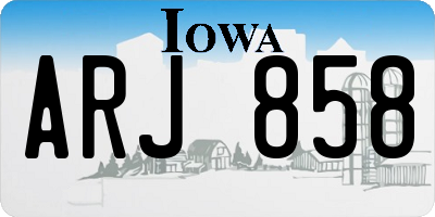 IA license plate ARJ858
