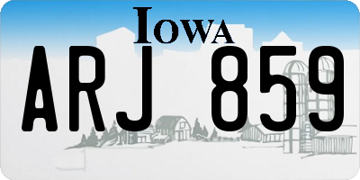 IA license plate ARJ859
