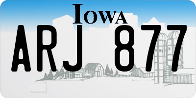 IA license plate ARJ877