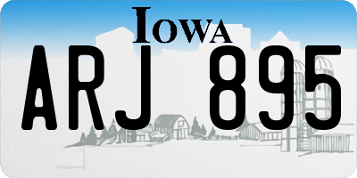 IA license plate ARJ895