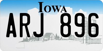IA license plate ARJ896