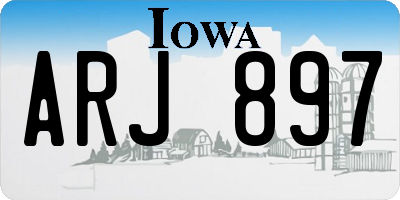 IA license plate ARJ897