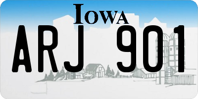 IA license plate ARJ901
