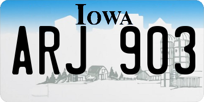 IA license plate ARJ903