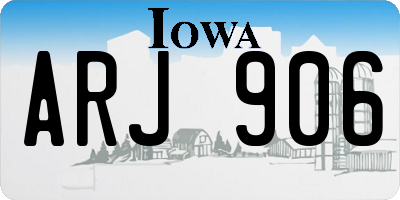IA license plate ARJ906