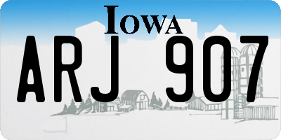 IA license plate ARJ907