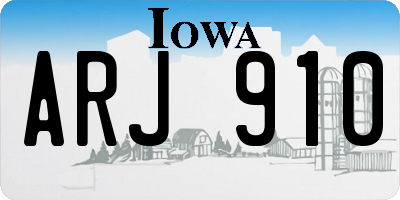 IA license plate ARJ910