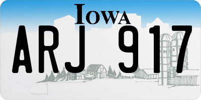 IA license plate ARJ917