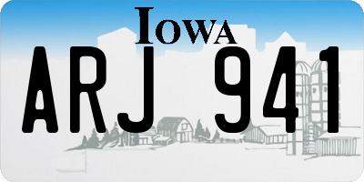 IA license plate ARJ941