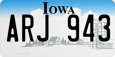 IA license plate ARJ943