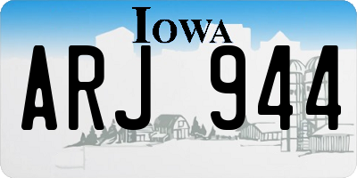 IA license plate ARJ944