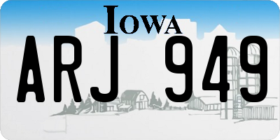 IA license plate ARJ949