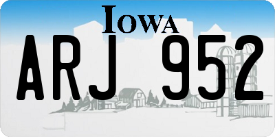 IA license plate ARJ952