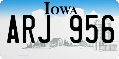 IA license plate ARJ956