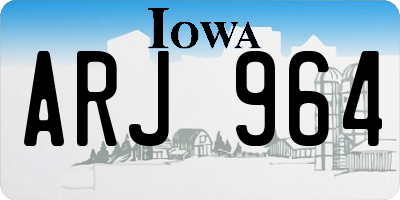 IA license plate ARJ964