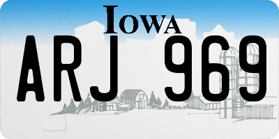 IA license plate ARJ969