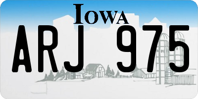 IA license plate ARJ975