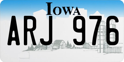 IA license plate ARJ976
