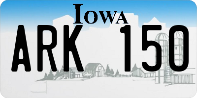 IA license plate ARK150
