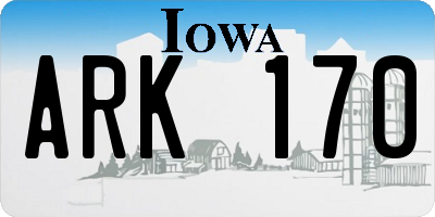 IA license plate ARK170