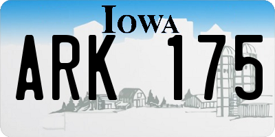 IA license plate ARK175