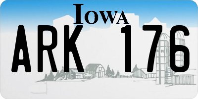 IA license plate ARK176