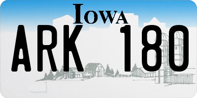 IA license plate ARK180