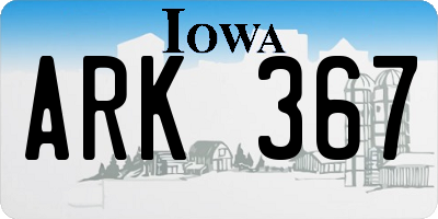 IA license plate ARK367